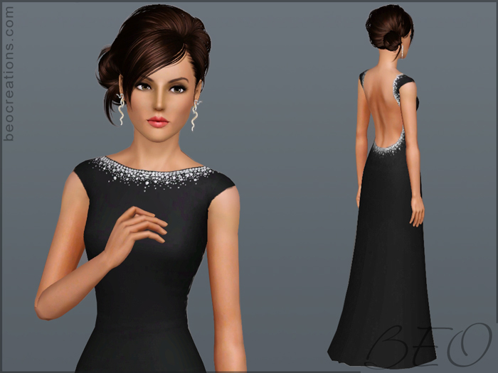 Dress with crystals for Sims 3 by BEO